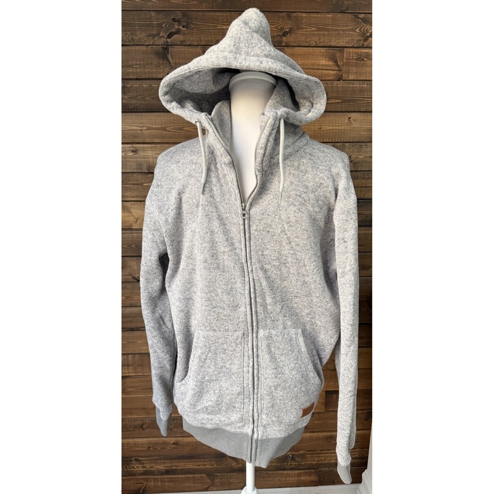 Quicksilver Keller Zip Hoodie Large Marled Gray